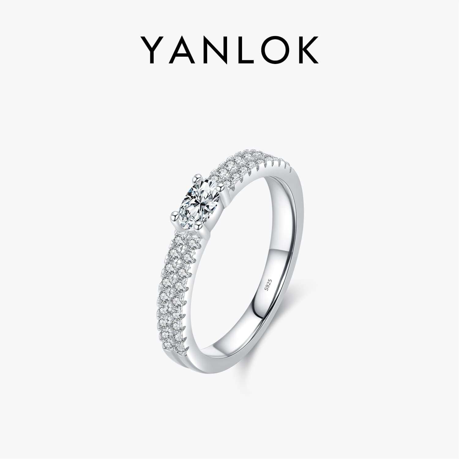 Anillo doble capa elegante en plata 925