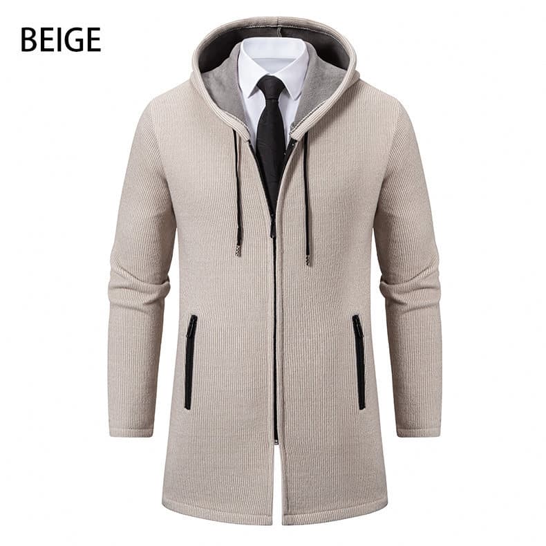 Chaqueta sudadera con capucha de largo medio