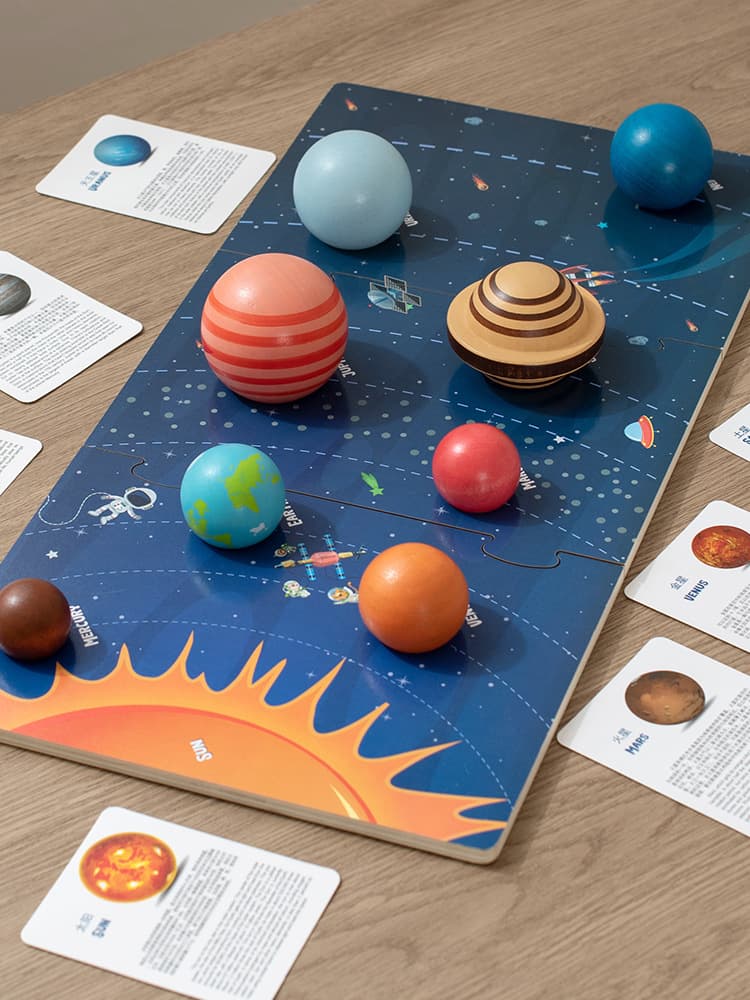 Rompecabezas 3D del sistema solar para niños