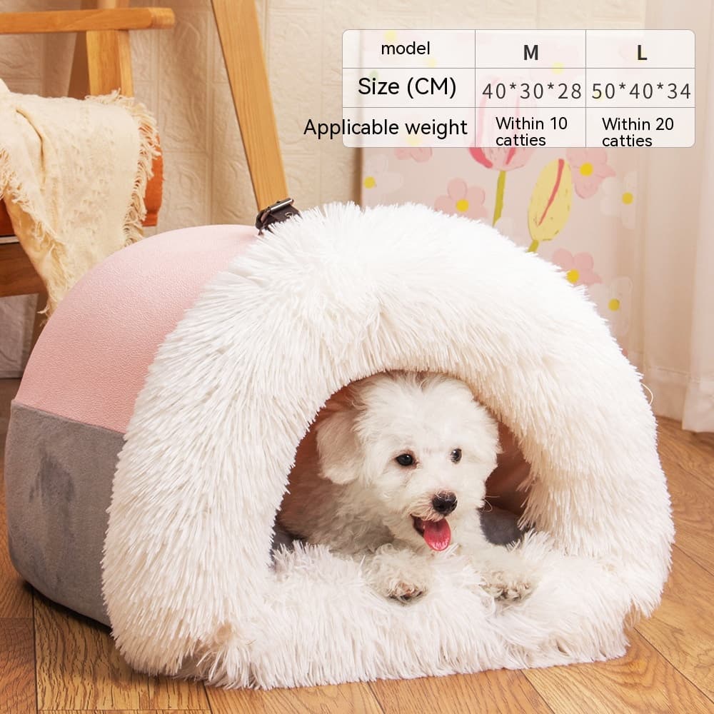 Nido portátil cálido para mascotas divisible