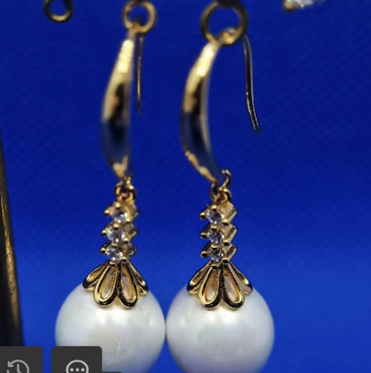 Pendientes de plata 925 con perlas y circones