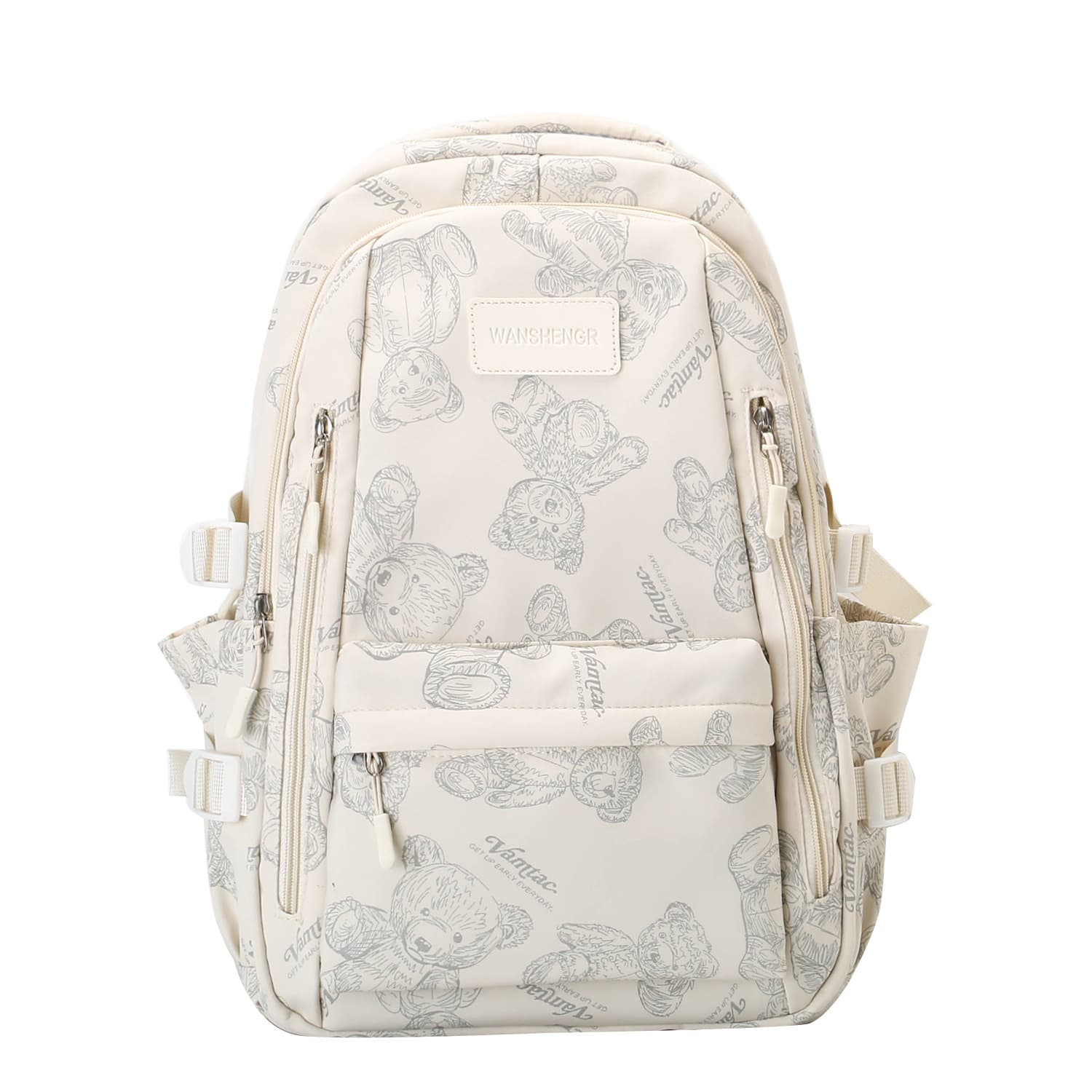 Mochila versátil con diseño de osos para mujer