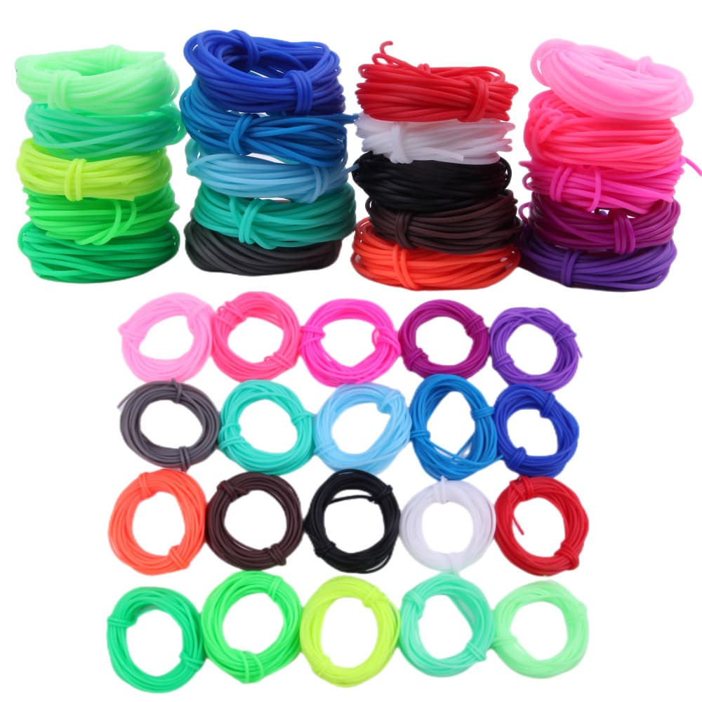 Tubo de silicona hueco para manualidades de 2mm