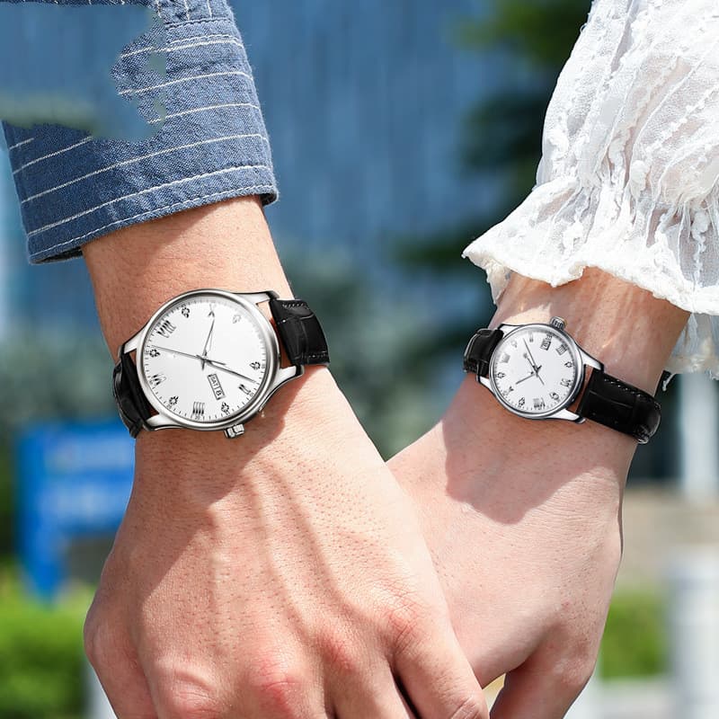 Reloj mecánico casual unisex resistente al agua