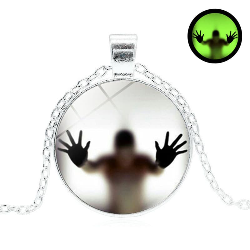 Collar luminoso redondo estilo Halloween vintage