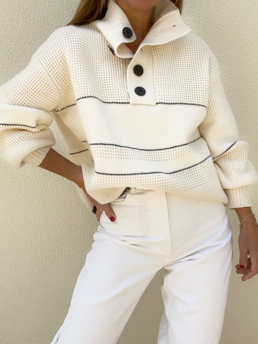 Suéter cuello tortuga mujer otoño invierno suelto