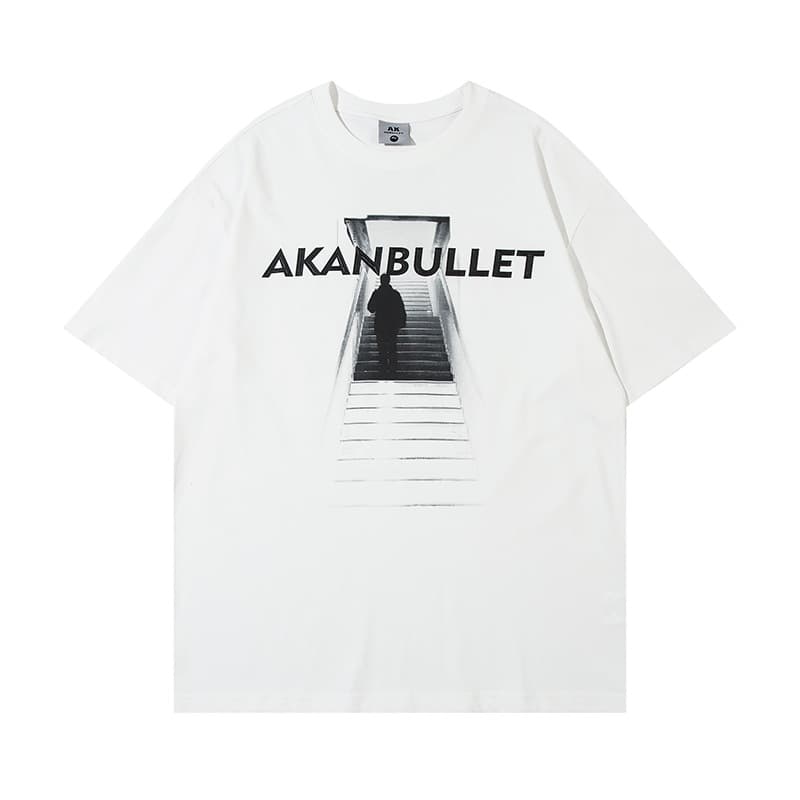 Camiseta de algodón para hombre con estampado