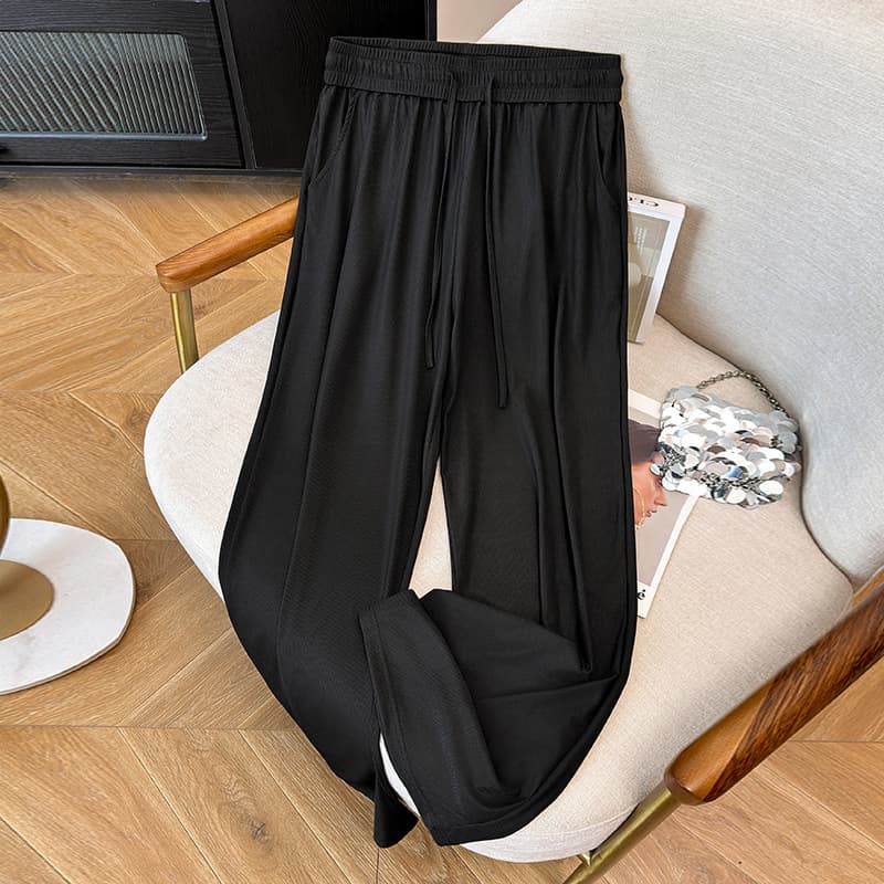 Pantalones capri Ice Silk de cintura alta
