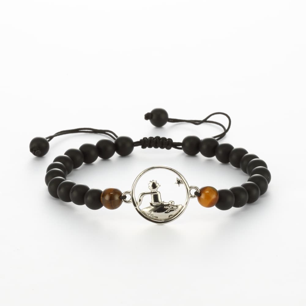 Pulsera de pareja obsidiana y turquesa