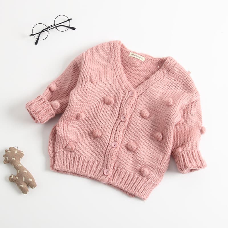 Cardigan de punto para bebé en algodón