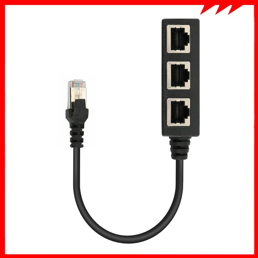 Adaptador divisor de cable de red RJ45 1 a 3