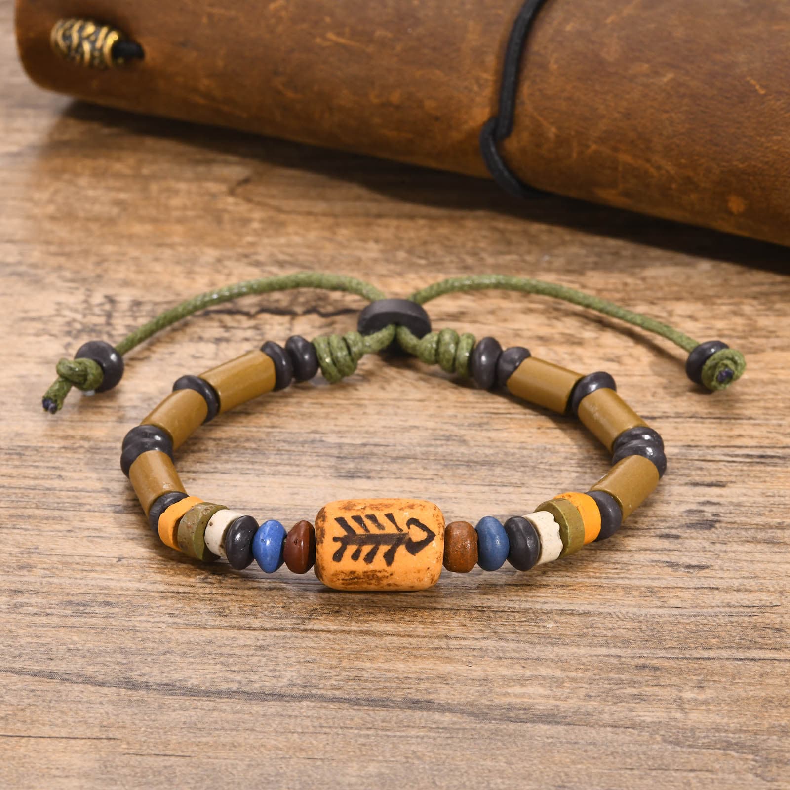 Pulsera vintage tejida para parejas