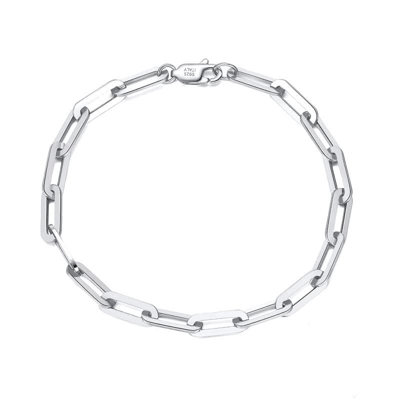 Pulsera cadena enrejado cuadrado plata 925