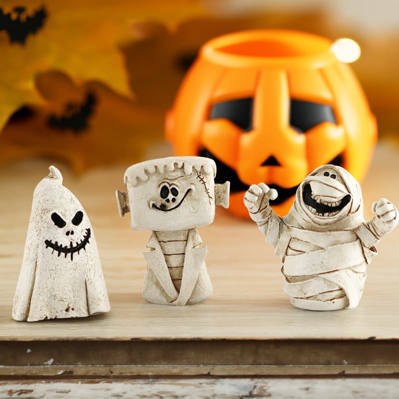 Adornos de Halloween en resina para escritorio