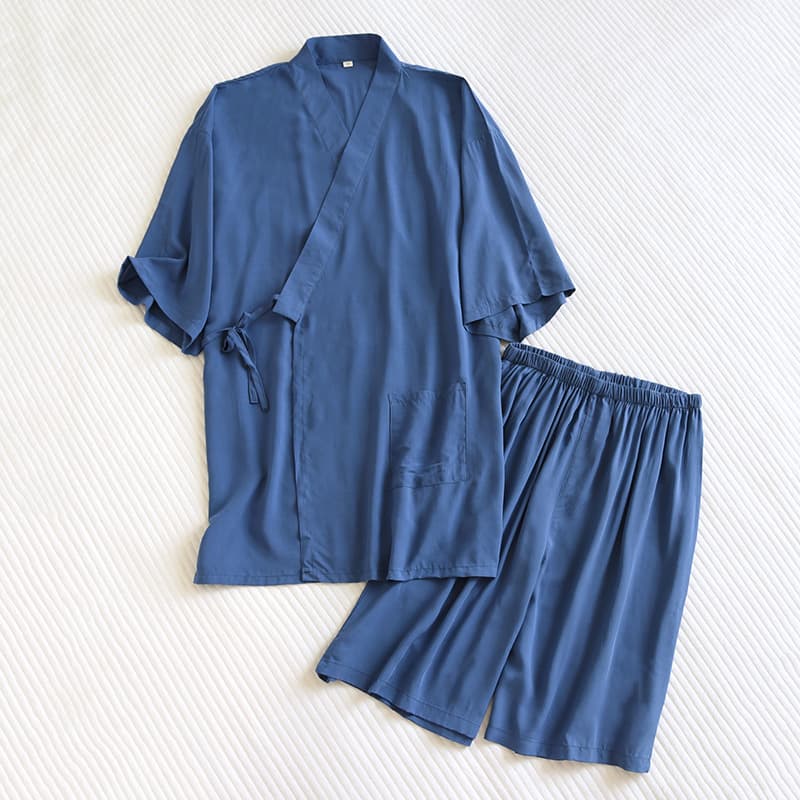 Traje de verano para hombre, manga corta y pantalón corto