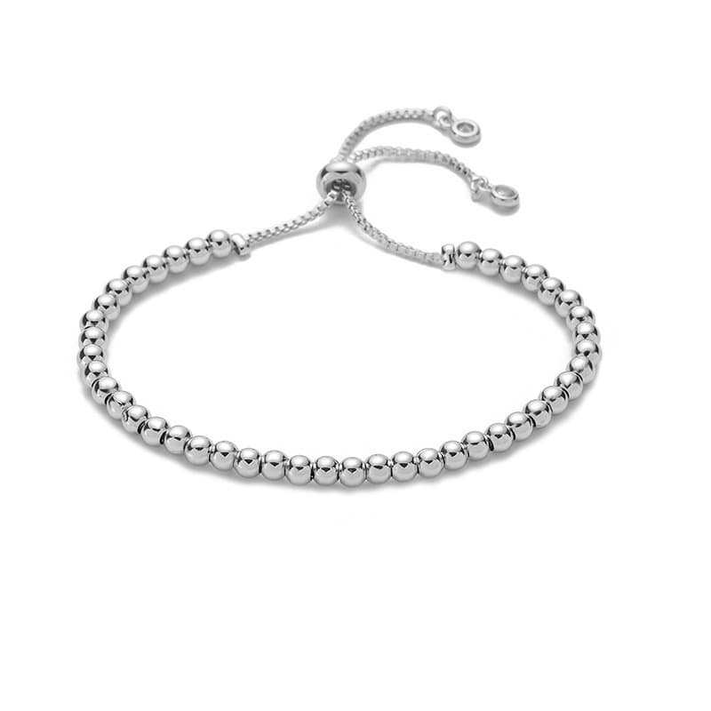 Pulsera de cobre ajustable con abalorios redondos