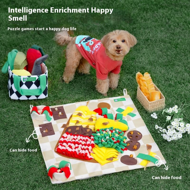 Juguete interactivo de olfato para perros con diseño fresa