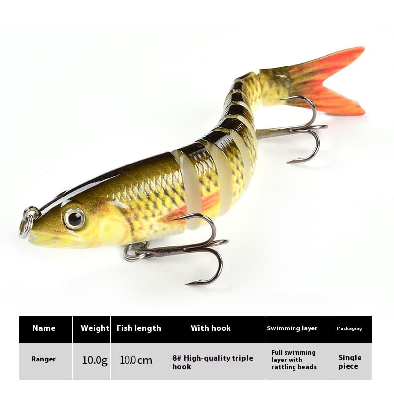 Señuelo para pesca articulado con diseño biómico de locha