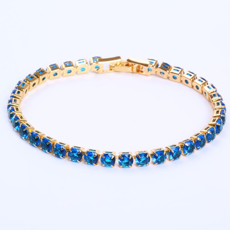 Pulsera de tenis con cristales cúbicos de circonita