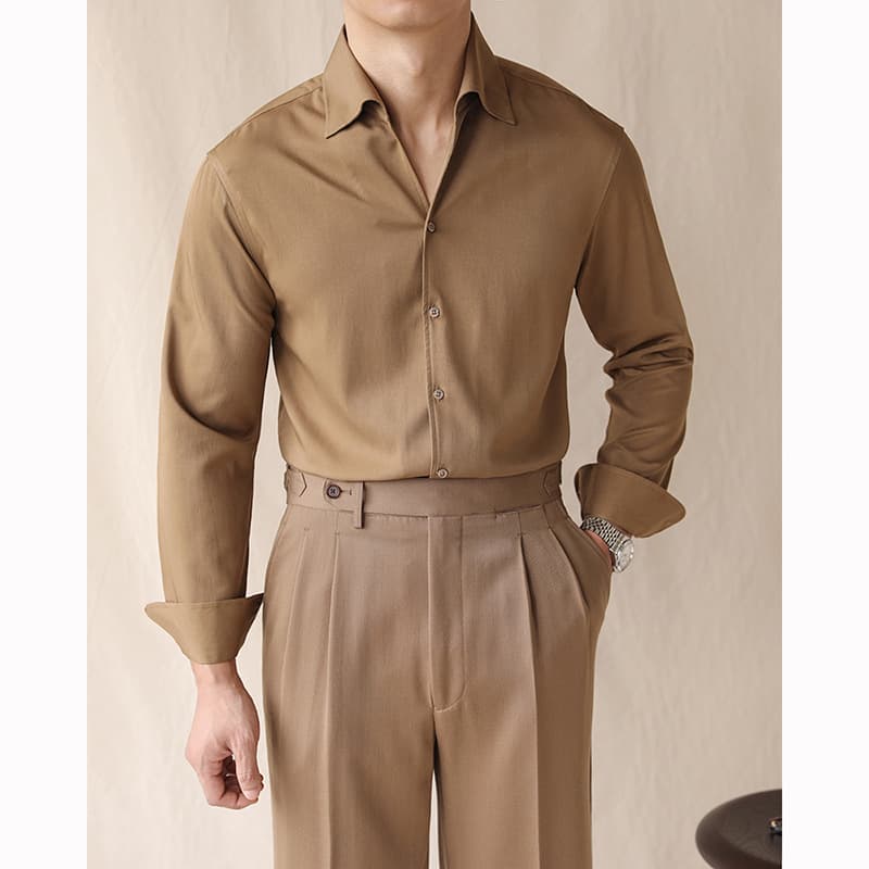 Camisa de manga larga con cuello