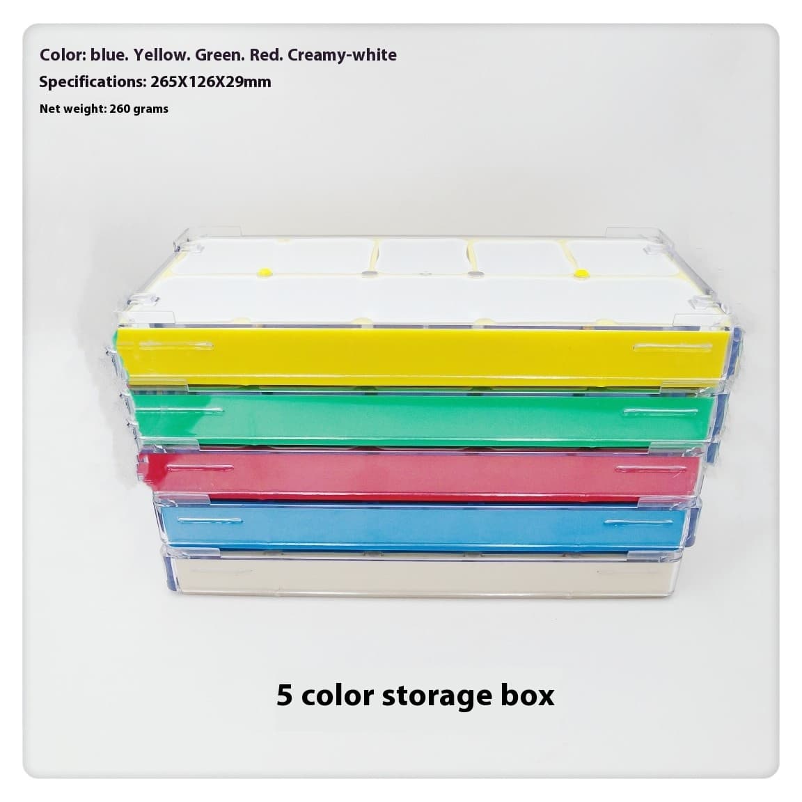 Caja de almacenamiento para piezas de relojería en 5 colores