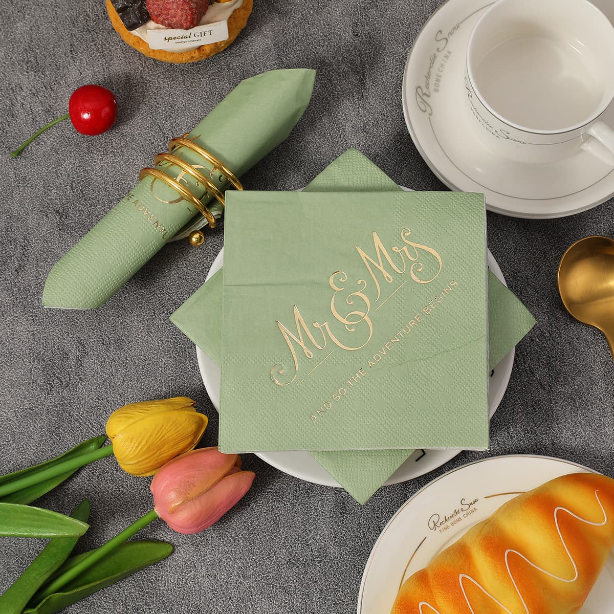 Servilleta cuadrada personalizable para fiestas y eventos
