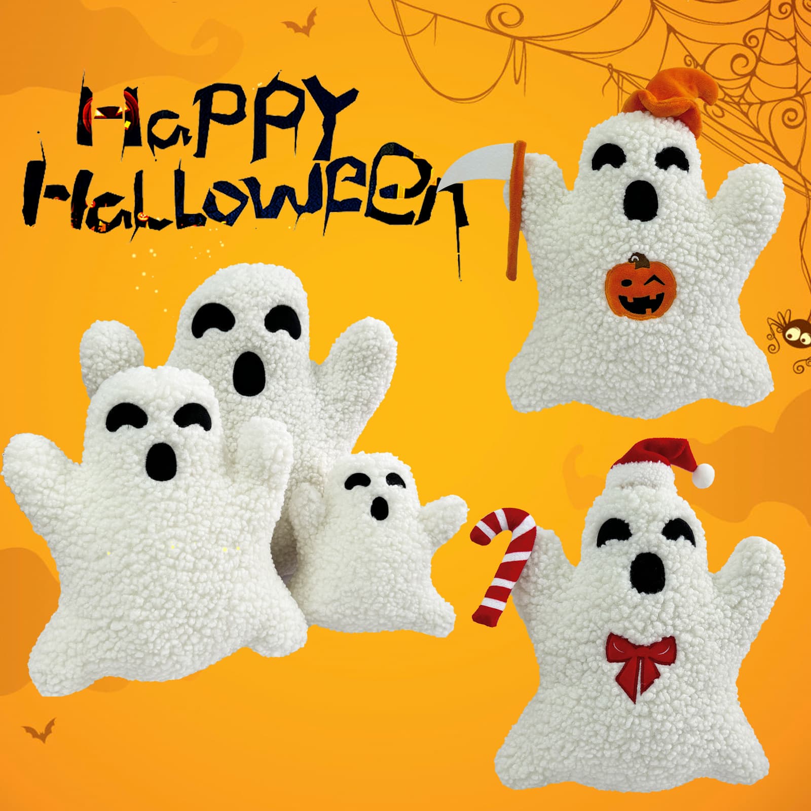 Almohada peluche fantasma Halloween