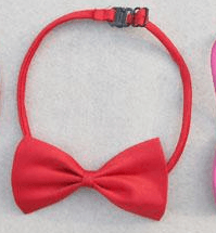 Moño ajustable de tela para gatos y perros