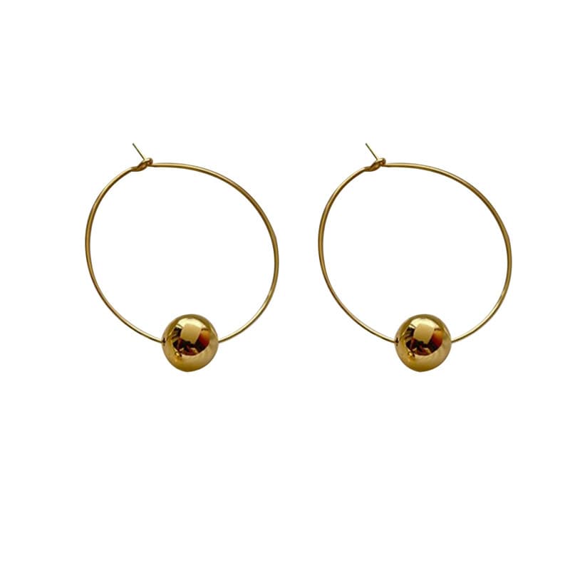Aretes minimalistas de esfera brillante