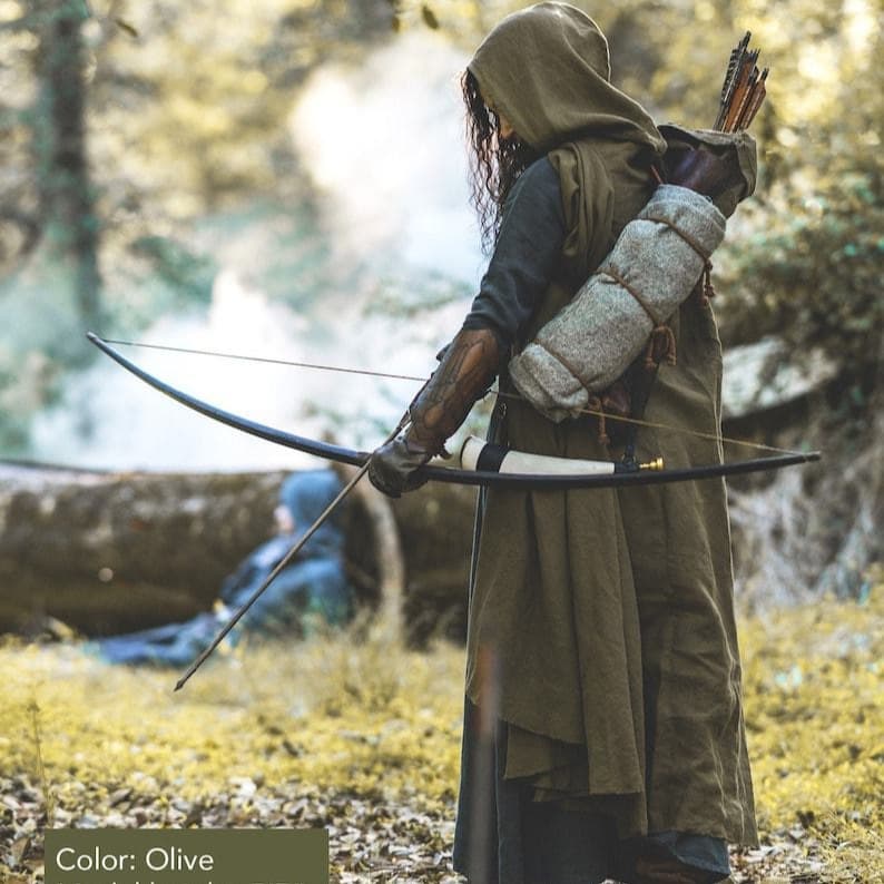 Capa medieval con capucha estilo Halloween