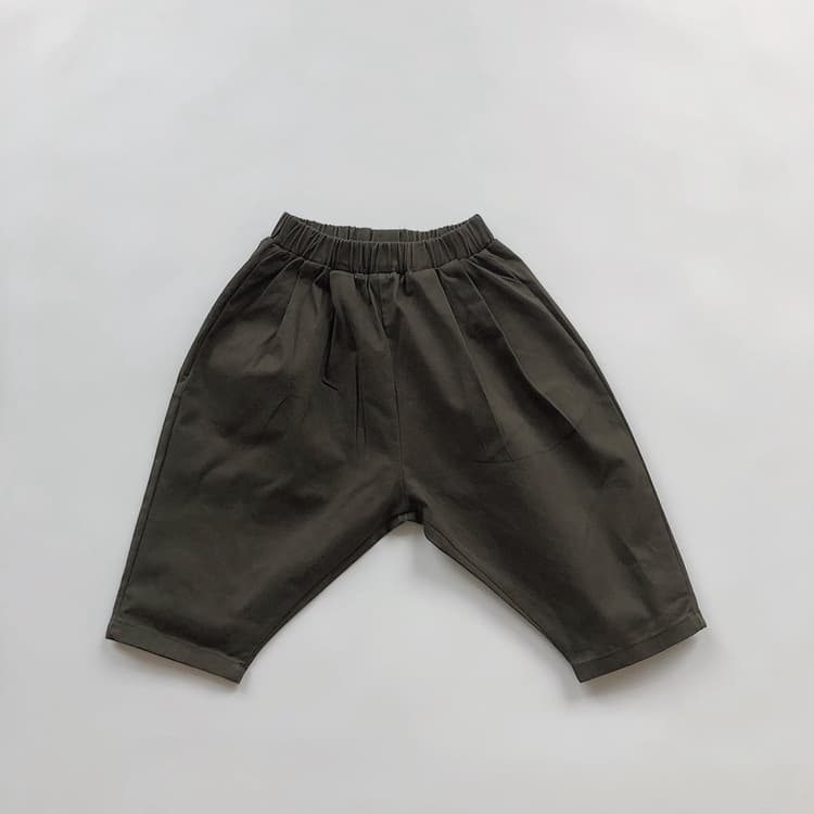 Pantalones casuales para niños color sólido con cintura elástica