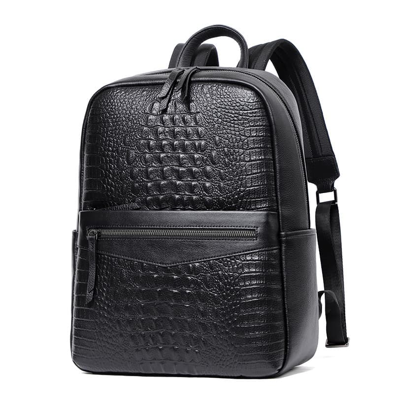 Mochila de viaje en cuero genuino para hombre