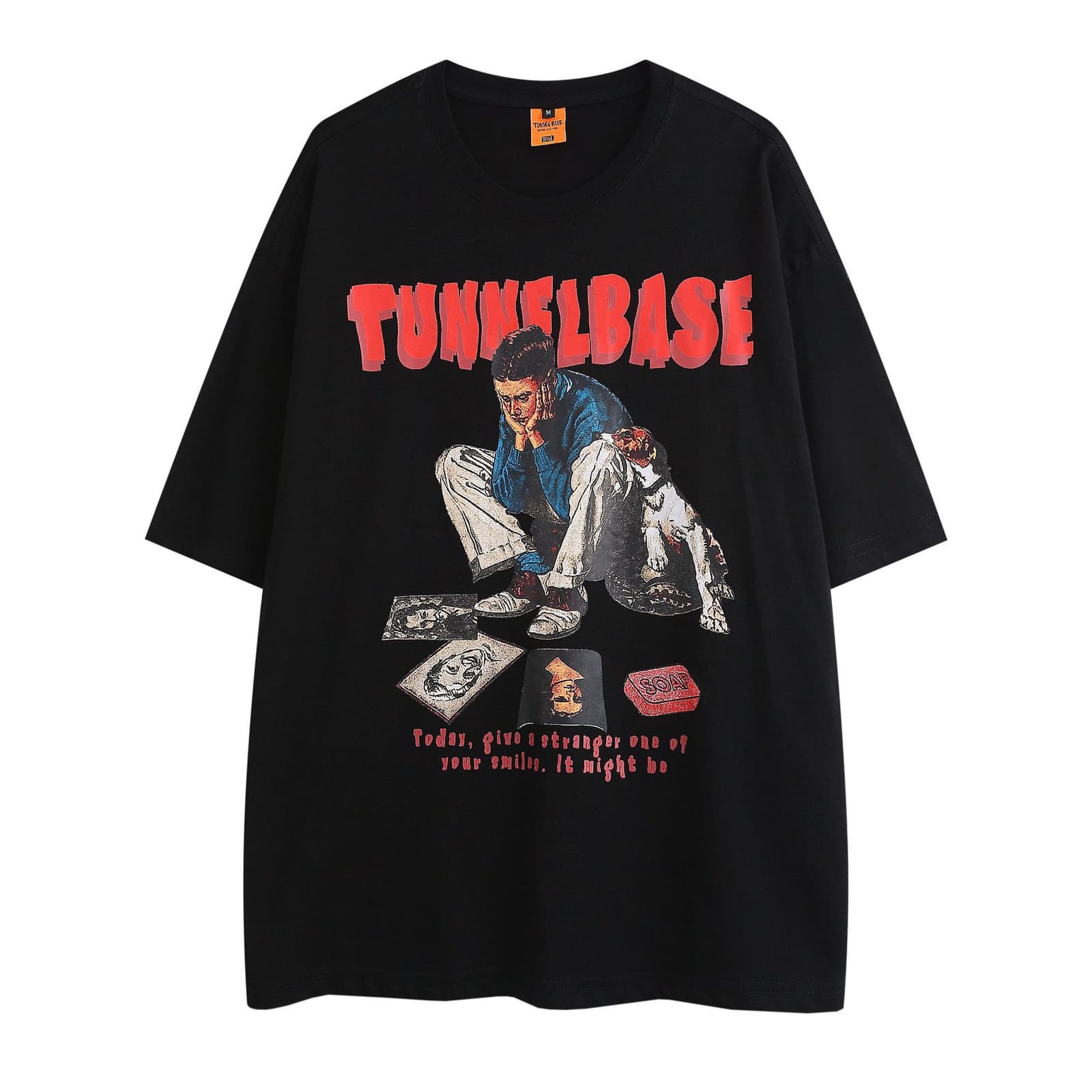 Camiseta hombre estampado casual manga corta