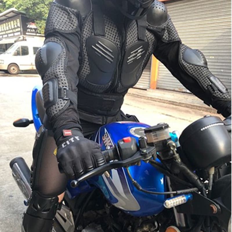 Chaqueta de protección con armadura para motociclista