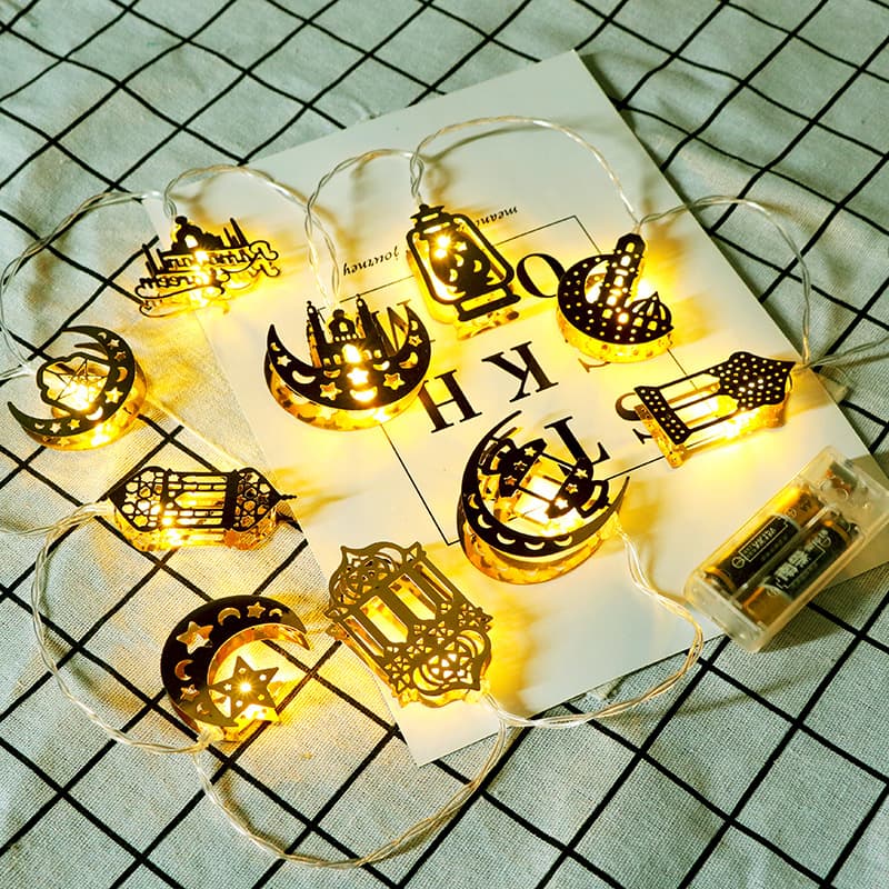 Decoración LED luna y estrella Ramadán