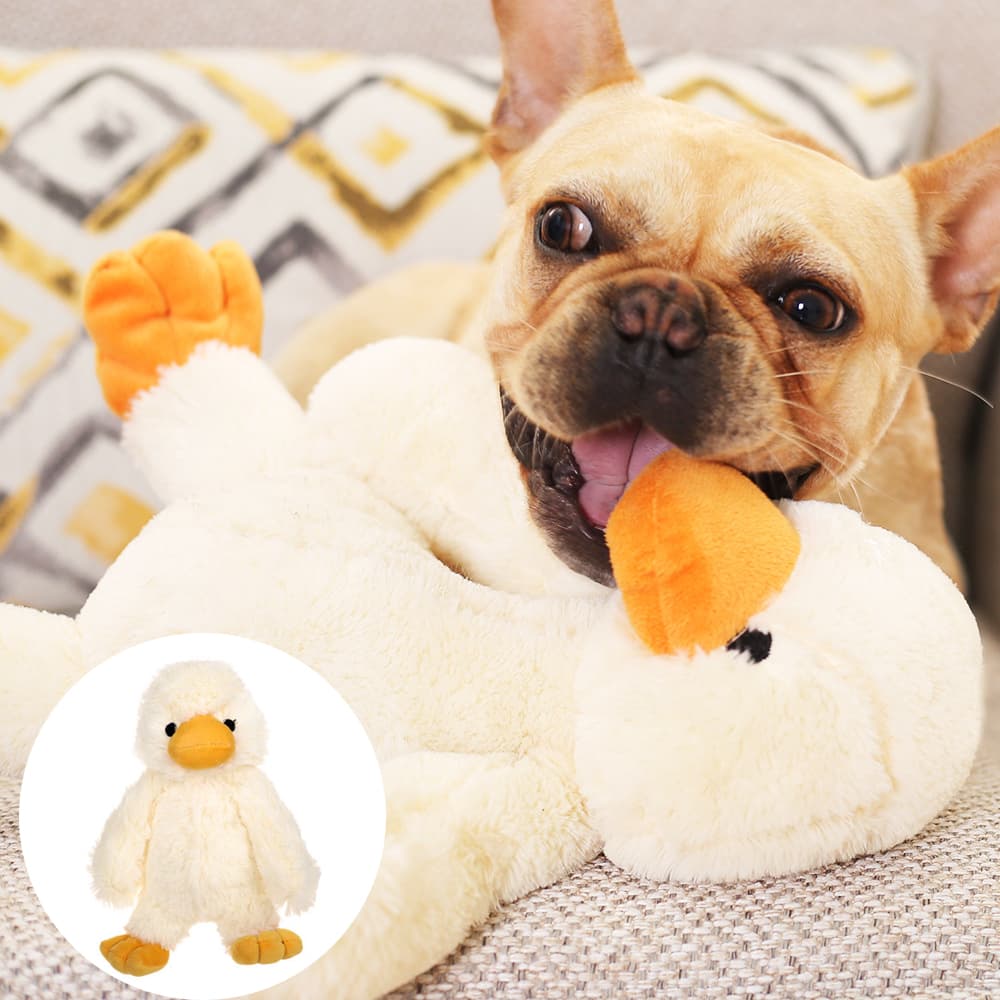 Juguete de pato de peluche con sonido para perros