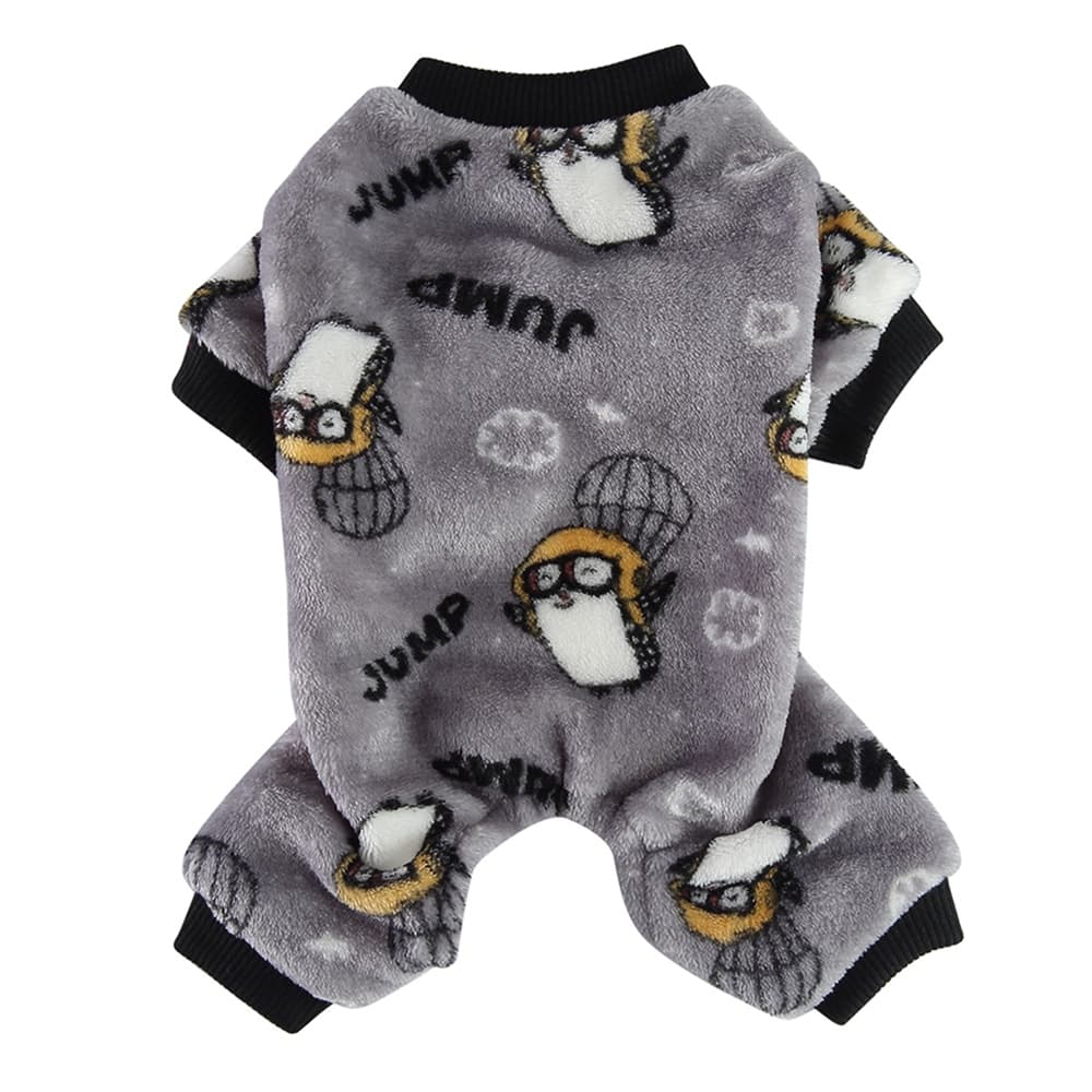 Pijama de felpa para perros en otoño