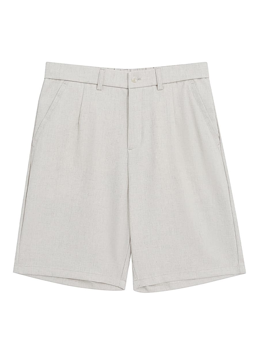 Shorts casuales de algodón lino para hombre
