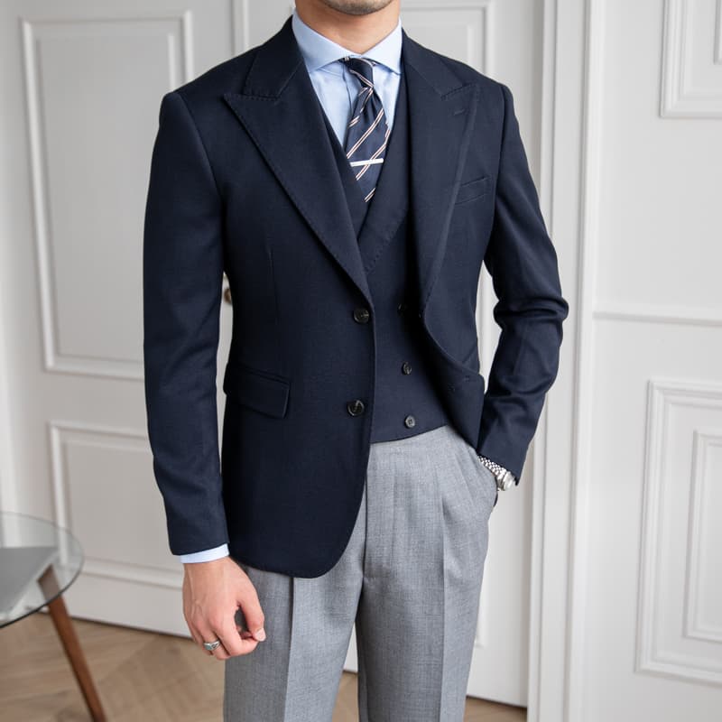 Chaqueta de traje ejecutivo slim fit para hombre