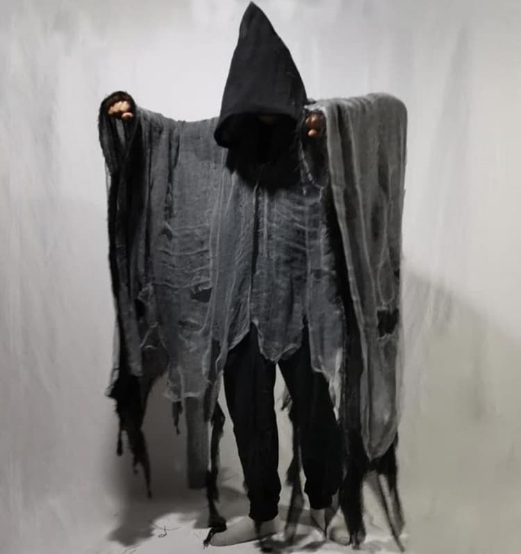 Capa gótica para disfraz de fantasma y zombi Halloween