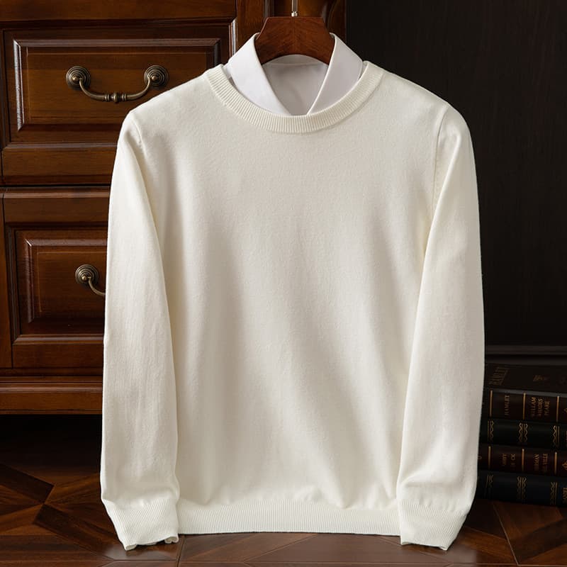 Suéter para hombre con cuello redondo
