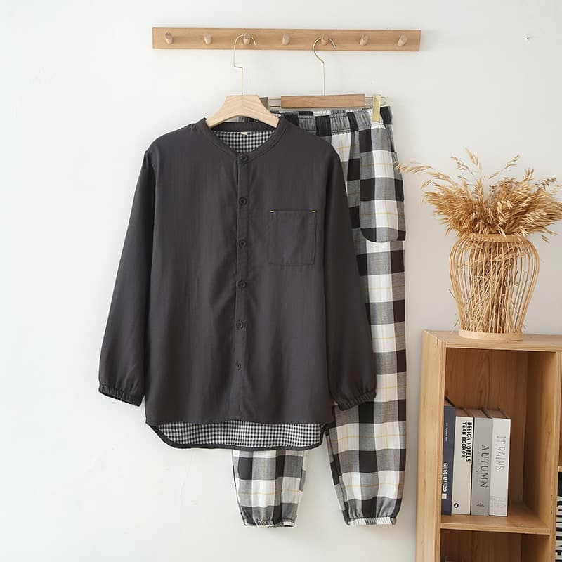 Pijama de algodón de doble capa para hombre