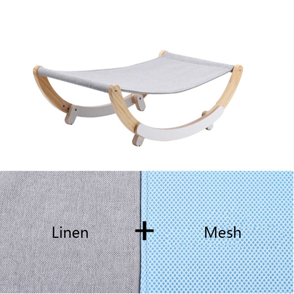 Cama columpio para gatos de madera sólida