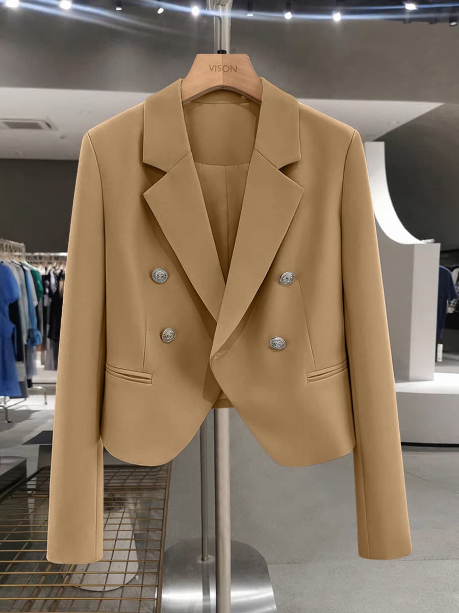 Blazer corto estilo francés para mujer