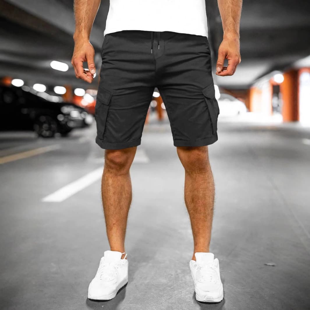 Pantalones cortos tejidos para hombre, estilo casual