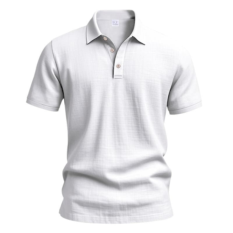 Polo de lino para hombre, estilo británico