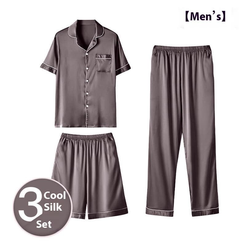 Conjunto de seda de hielo para hombre de tres piezas
