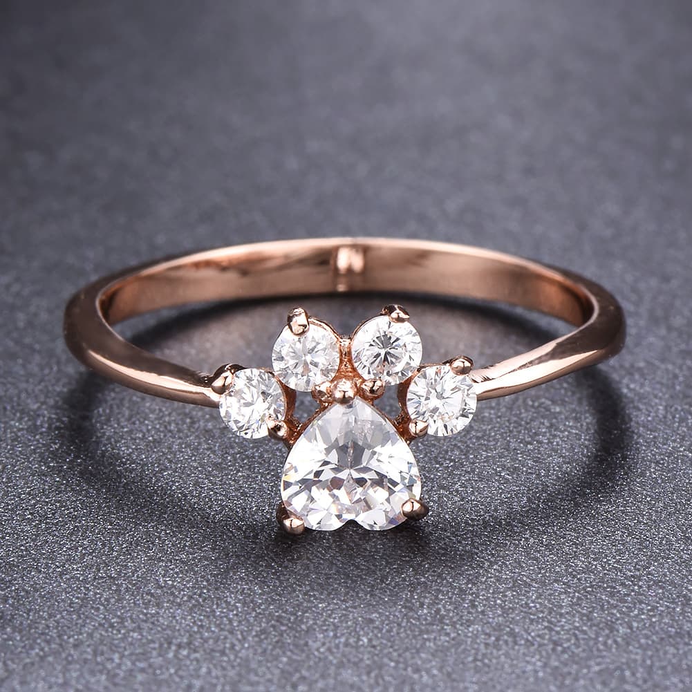 Anillo garra de gato con diamantes para mujer
