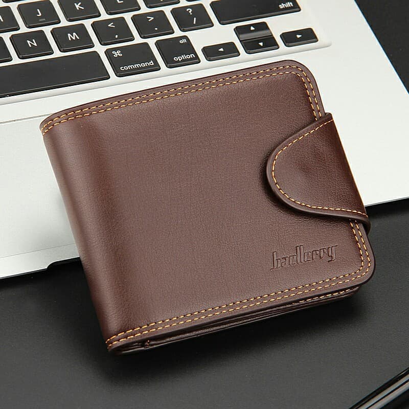 Billetera casual para hombre con cierre horizontal
