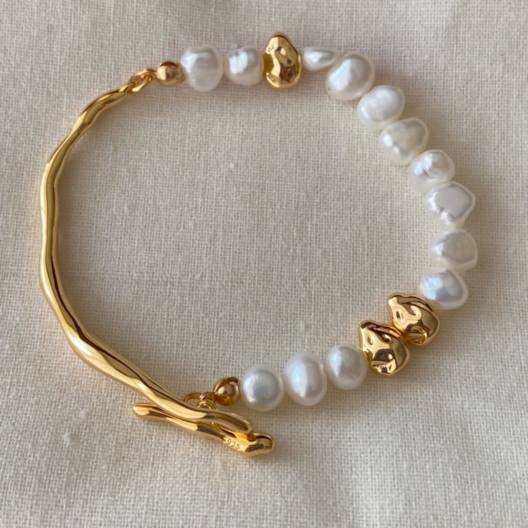 Pulsera retro parches diseño francés para mujer